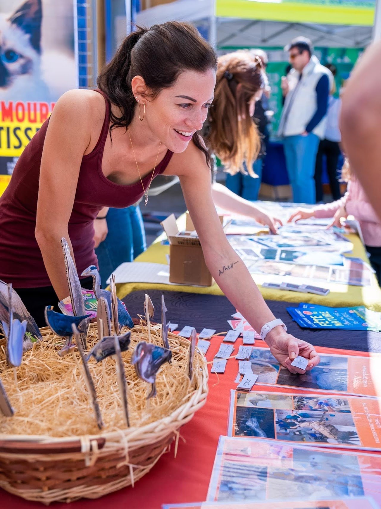 Stéphanie Camus pour Lingostière Faune Sauvage à la Fête de la nature à Villeneuve Loubet en 2023